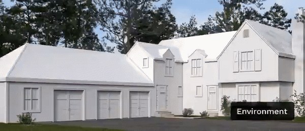 A home with architectural roof shingles